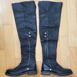 Free People over the knee leather boots